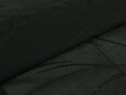 平和屋着物▽羽織　スリーシーズン　春夏秋　塵除け　流水文　黒地　正絹　逸品　AABJ6187jh