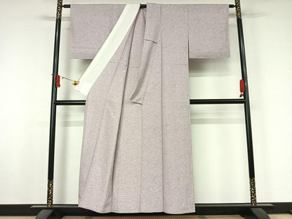 平和屋着物▽上質な小紋　単衣　霞文　正絹　逸品　AABJ6190jh