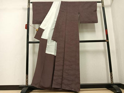 平和屋着物●上質な小紋　立波地紋　暈し染め　正絹　逸品　AABJ6201ph