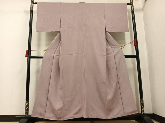 平和屋着物●無地絵羽訪問着　樹林地紋　枯野色　正絹　逸品　AABJ6202ph