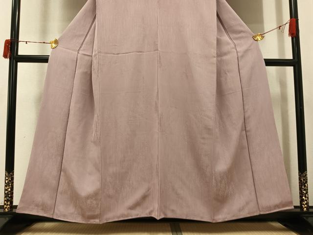 平和屋着物●無地絵羽訪問着　樹林地紋　枯野色　正絹　逸品　AABJ6202ph