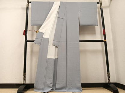 平和屋着物●上質な色無地　蕎麦切色　正絹　逸品　AABJ6204ph