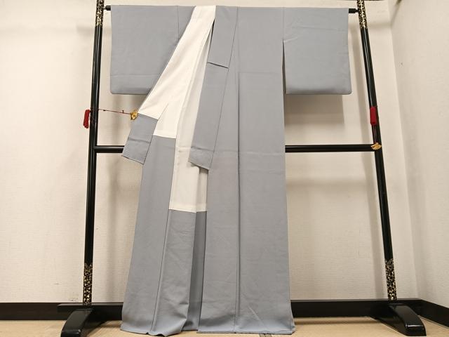 平和屋着物●上質な色無地　蕎麦切色　正絹　逸品　AABJ6204ph