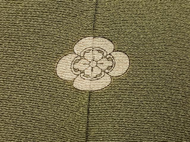 平和屋着物●上質な色無地　油色　正絹　逸品　AABJ6206ph