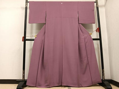 平和屋着物●上質な色無地　鴇浅葱色　正絹　逸品　AABJ6207ph