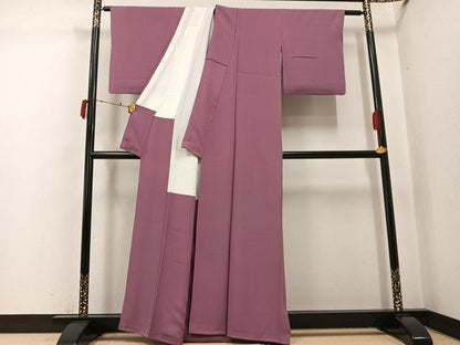 平和屋着物●上質な色無地　鴇浅葱色　正絹　逸品　AABJ6207ph