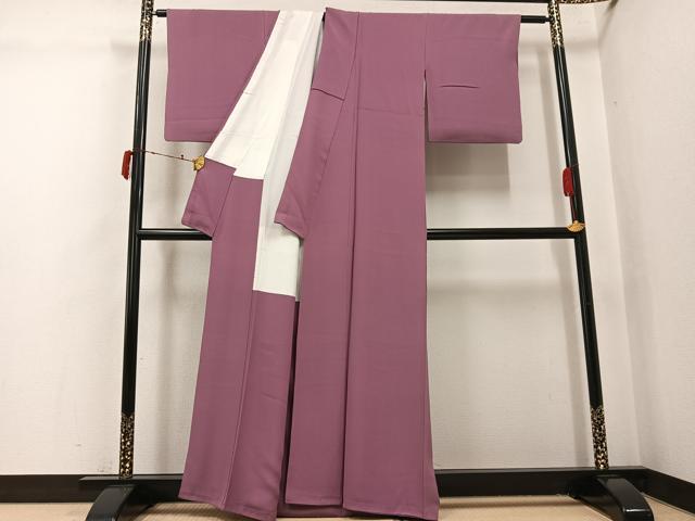 平和屋着物●上質な色無地　鴇浅葱色　正絹　逸品　AABJ6207ph