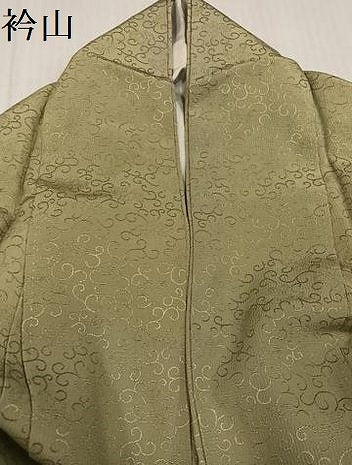 平和屋着物●京都の和装業の老舗一門　千切屋治兵衞　あふち染　色無地　花唐草地紋　利休茶色　正絹　逸品　AABJ6209ph