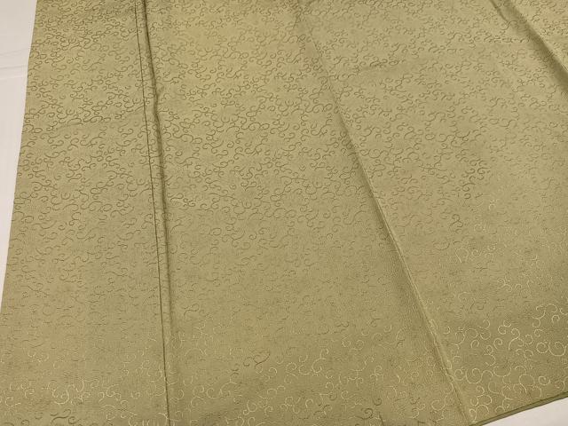 平和屋着物●京都の和装業の老舗一門　千切屋治兵衞　あふち染　色無地　花唐草地紋　利休茶色　正絹　逸品　AABJ6209ph