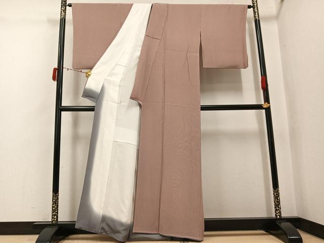 平和屋着物●伝統工芸士　保科信　江戸小紋　間道　正絹　逸品　AABJ6213ph