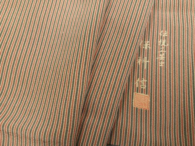 平和屋着物●伝統工芸士　保科信　江戸小紋　間道　正絹　逸品　AABJ6213ph