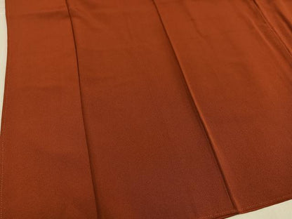 平和屋着物●上質な色無地　雀茶色　正絹　逸品　AABJ6215ph