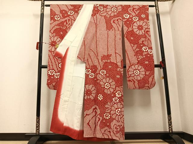 平和屋着物●豪華振袖　総絞り　花尽くし　正絹　逸品　AABJ6220ph