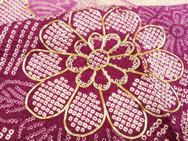 平和屋着物●豪華振袖　駒刺繍　絞り　花尽くし　正絹　逸品　AABJ6222ph