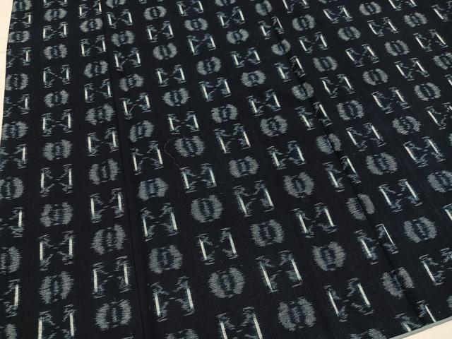 平和屋着物●久留米絣　アンサンブル　綿　逸品　AABJ6224ph