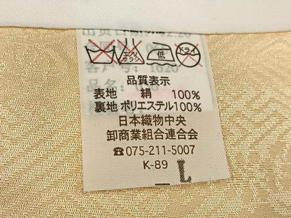 平和屋着物●小振袖　二尺袖　枝桜文　正絹　逸品　AABJ6225ph