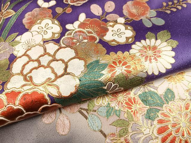 平和屋着物●豪華振袖　花車文　正絹　逸品　AABJ6230ph