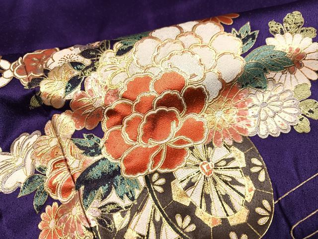 平和屋着物●豪華振袖　花車文　正絹　逸品　AABJ6230ph