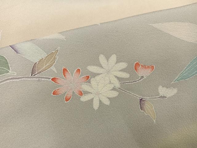 平和屋着物●訪問着　友禅　作家物　枝花文　暈し染め　正絹　逸品　AABJ6232ph