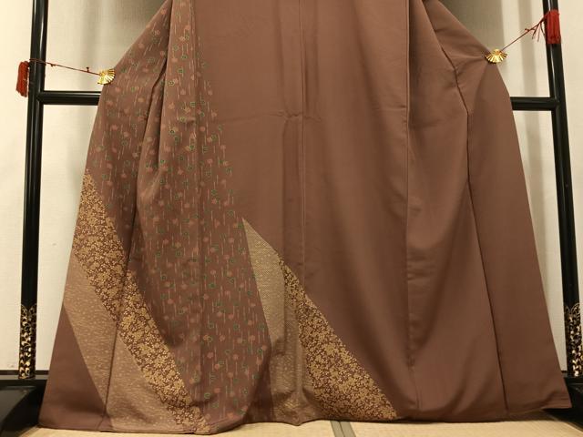 平和屋着物●訪問着　花唐草文　金彩　正絹　逸品　AABJ6235ph