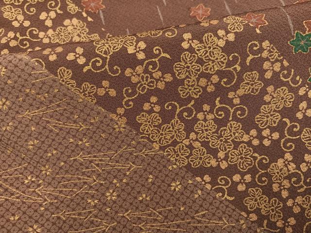 平和屋着物●訪問着　花唐草文　金彩　正絹　逸品　AABJ6235ph
