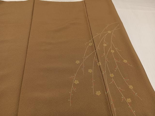 平和屋着物●訪問着　花唐草文　金彩　正絹　逸品　AABJ6235ph