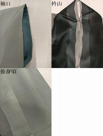 平和屋着物●上質な小紋　間道　正絹　逸品　AABJ6236ph