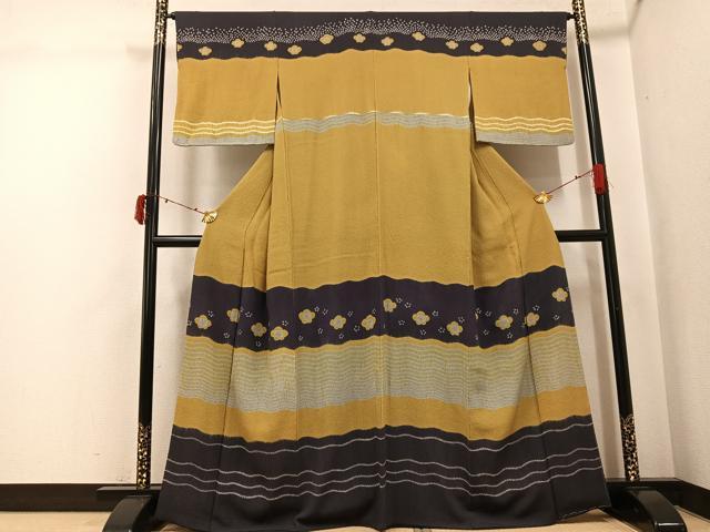 平和屋着物●訪問着　絞り　梅　正絹　逸品　AABJ6238ph
