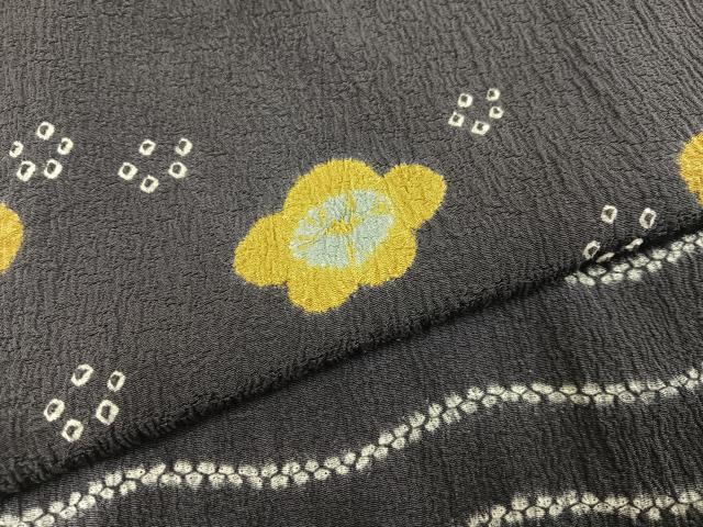 平和屋着物●訪問着　絞り　梅　正絹　逸品　AABJ6238ph