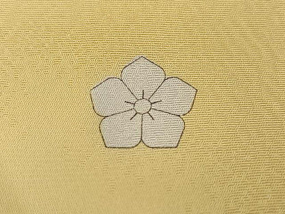 平和屋着物●上質な色無地　草花地紋　砥粉色　正絹　逸品　AABJ6245ph