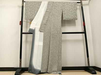平和屋着物●上質な小紋　笹竹文　正絹　逸品　AABJ6253ph