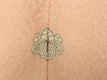 平和屋着物●上質な色無地　薄香色　正絹　逸品　未使用　AABJ6256ph