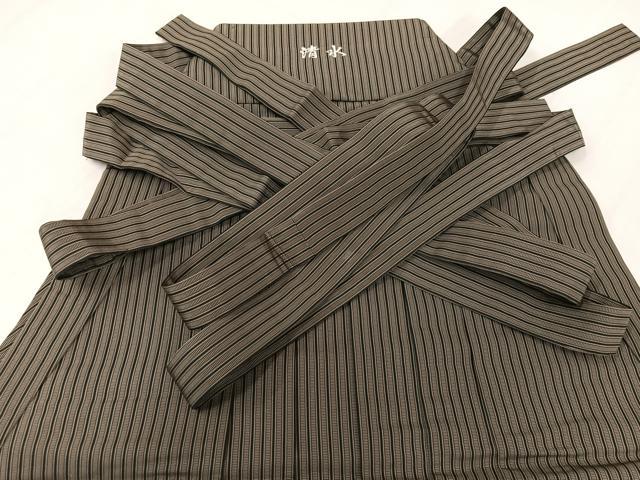 平和屋着物●男性　本場神代仙台平　行灯袴　縞　正絹　逸品　AABJ6257ph