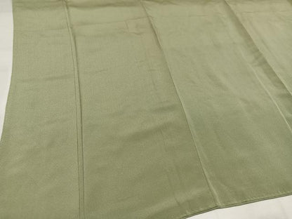 平和屋着物●上質な色無地　利休茶色　正絹　逸品　AABJ6259ph