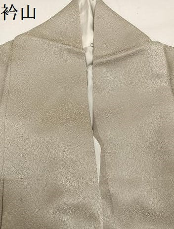 平和屋着物●上質な色無地　白橡色　正絹　逸品　AABJ6260ph