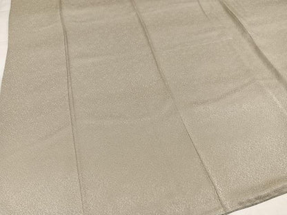 平和屋着物●上質な色無地　白橡色　正絹　逸品　AABJ6260ph