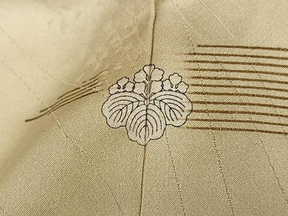 平和屋着物●訪問着　絞り　流水花文　暈し染め　金銀彩　正絹　逸品　AABJ6261ph