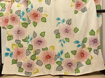 平和屋着物●豪華振袖　総絞り　草花文　正絹　逸品　AABJ6263ph