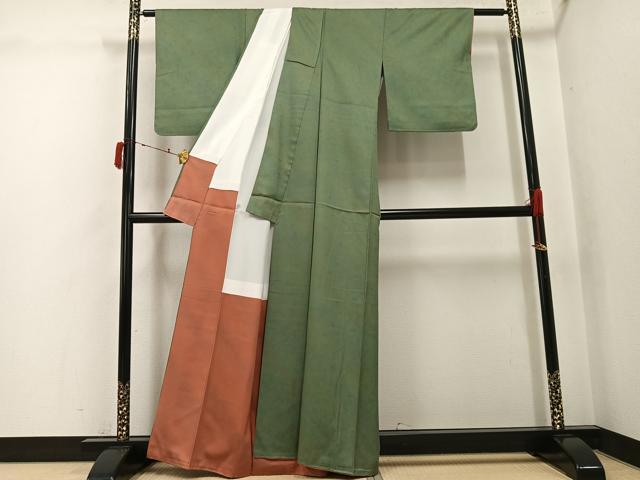 平和屋着物●上質な小紋　作家物　花地紋　暈し染め　正絹　逸品　AABJ6274ph