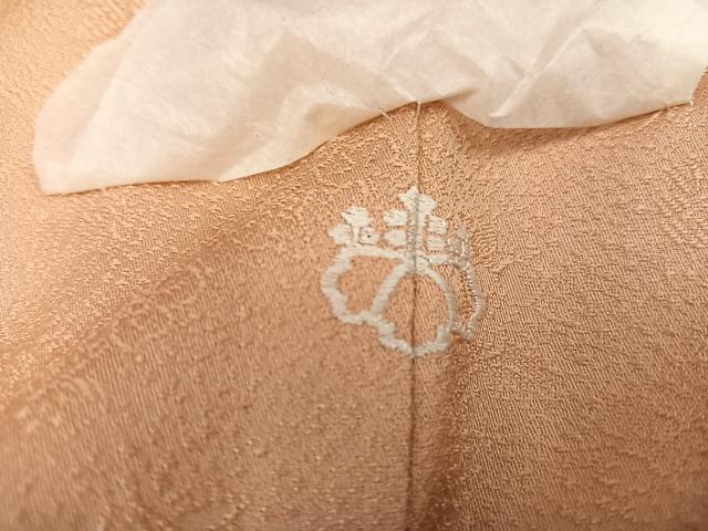 平和屋着物●上質な色無地　草花地紋　正絹　逸品　未使用　AABJ6277ph