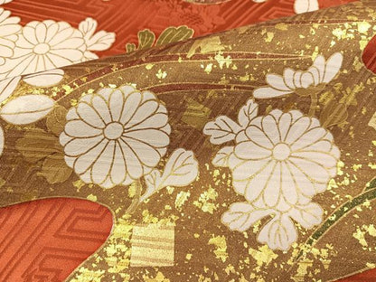 平和屋着物●豪華振袖　駒刺繍　霞花文　金彩　上代29万　仮絵羽　逸品　未使用　AABJ6284ph