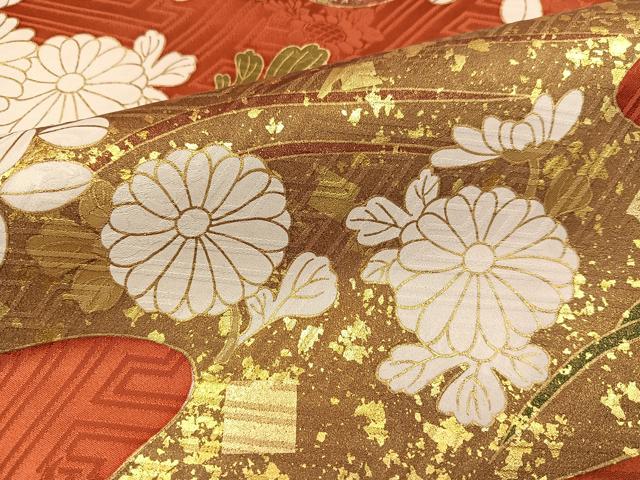 平和屋着物●豪華振袖　駒刺繍　霞花文　金彩　上代29万　仮絵羽　逸品　未使用　AABJ6284ph