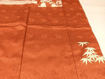 平和屋着物●豪華振袖　駒刺繍　霞花文　金彩　上代29万　仮絵羽　逸品　未使用　AABJ6284ph