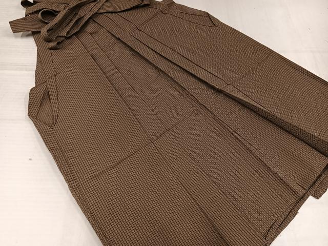 平和屋着物●男性　鳥居良　茶喜仙台平　馬乗り袴　縞　茶喜謹製　正絹　逸品　AABJ6286ph