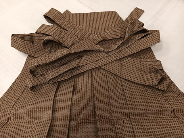 平和屋着物●男性　馬乗り袴　亀甲　正絹　逸品　AABJ6287ph