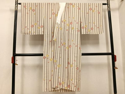 平和屋着物●長襦袢　袷　桜　梅　正絹　逸品　未使用　AABJ6289ph
