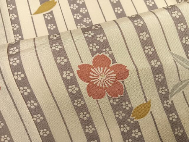 平和屋着物●長襦袢　袷　桜　梅　正絹　逸品　未使用　AABJ6289ph