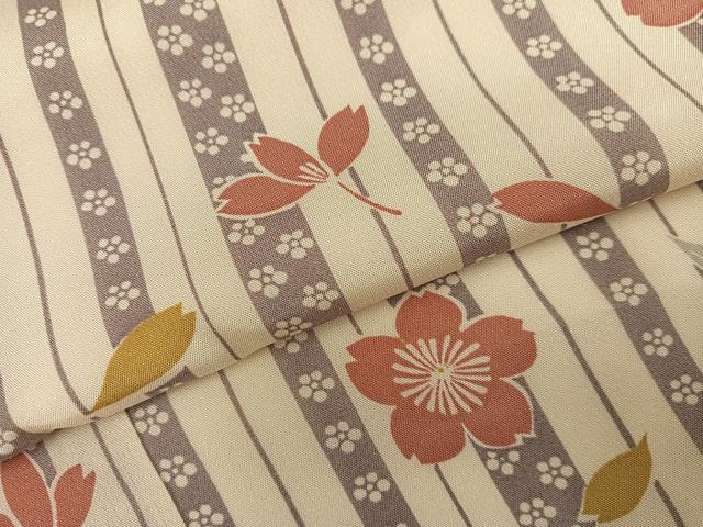 平和屋着物●長襦袢　袷　桜　梅　正絹　逸品　未使用　AABJ6289ph