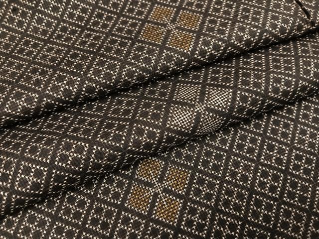平和屋着物●本場大島紬　一元7マルキ　菱文　正絹　逸品　AABJ6294ph
