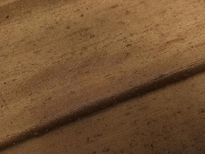 平和屋着物●男性　紬　アンサンブル　色無地　朽葉色　正絹　逸品　AABJ6295ph